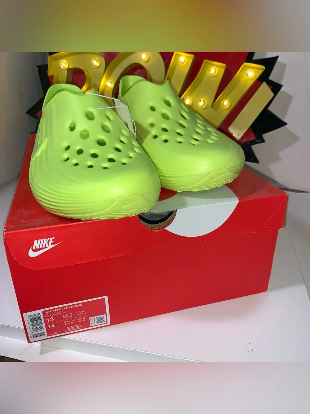 Nike ReactX Rejuven8 Men's Size 13: neon yellow-green (Volt Ice); New w/Box